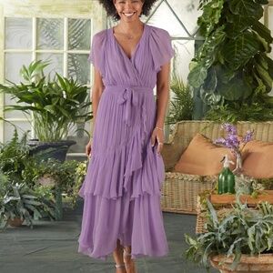 Sundance Catalog Lavender tiered dress